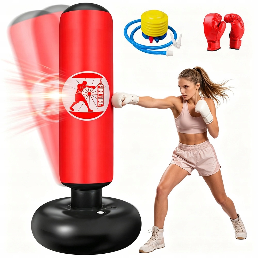 Nafukovací Boxovací Boxovací Pytel Volně Stojící Karate Mma Kickboxing 1.6 M