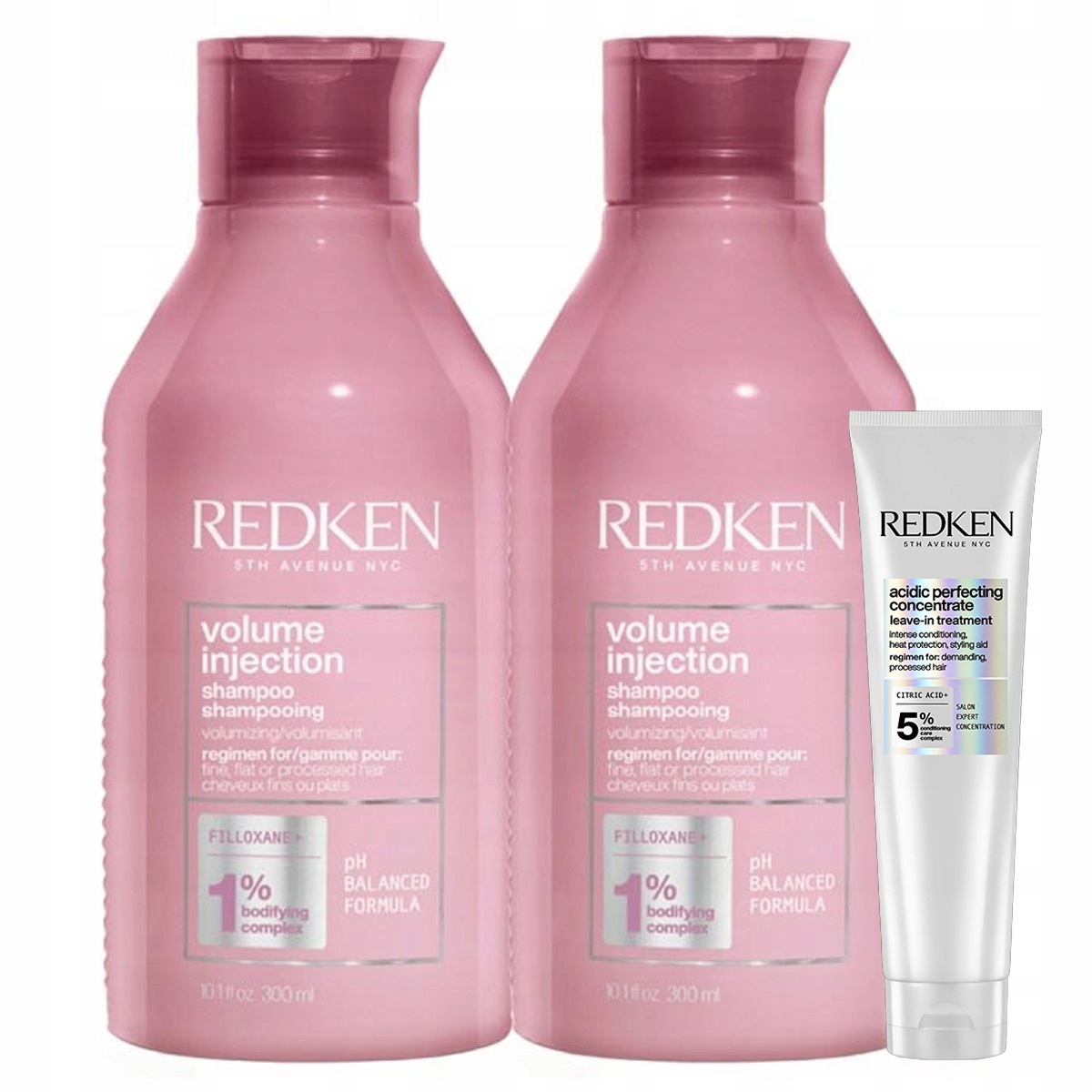 Redken Volume Injection šampon pro jemné vlasy 300 ml 2ks Dárek