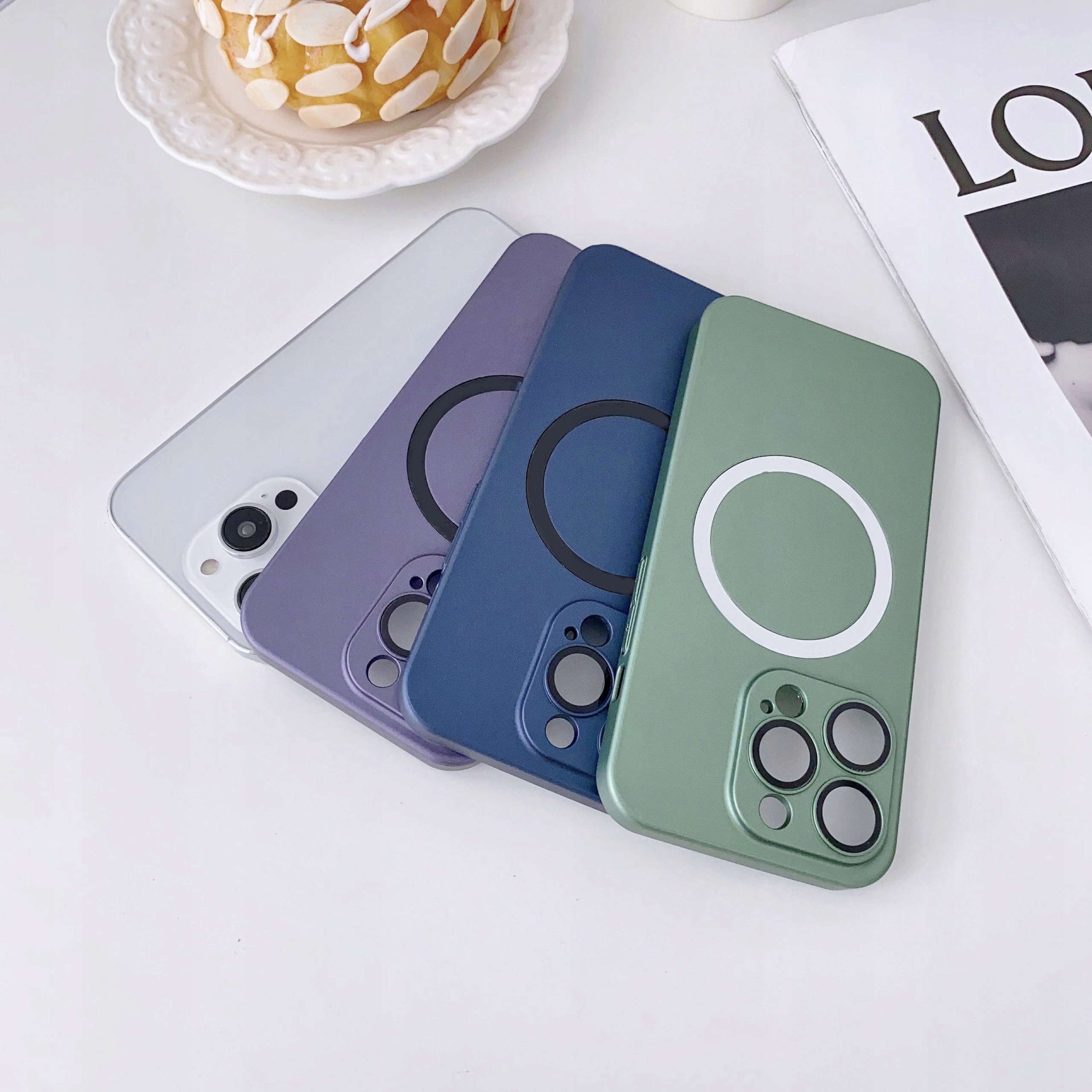 MATOWE ETUI OBUDOWA MAGSAFE DO IPHONE 13 PRO MAX KOLORY + SZKŁO HARTOWANE Funkcje ładowanie indukcyjne pochłanianie wstrząsów