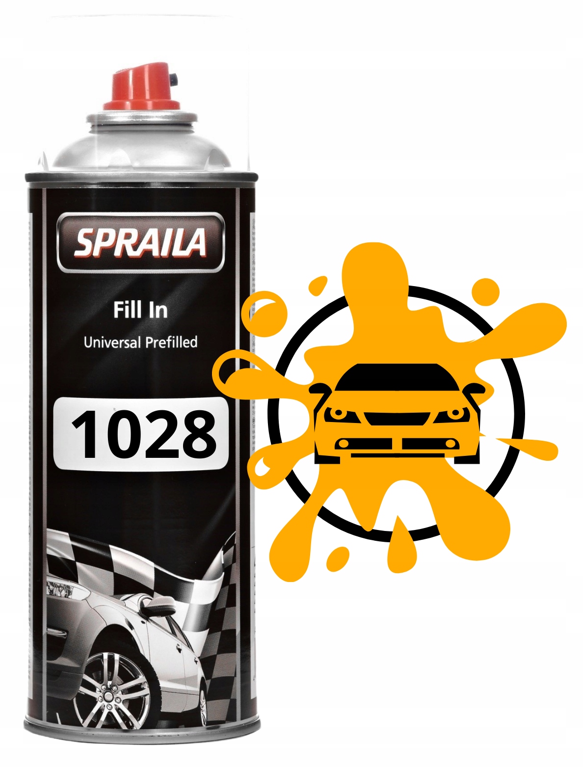 2K Akryl Ral 1028 Półmat Żółty Melonowy Z Utwardzaczem Spray 400ML