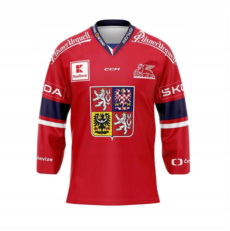 CCM Reprezentační dres CCM s reklamou červený, Senior, červená, M