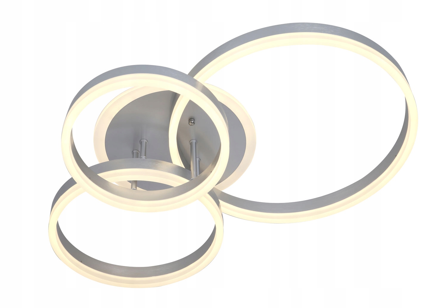 Lampa Wisząca Ring Plafon okrąg żyrandol Led Pilot 3 Barwy Srebro