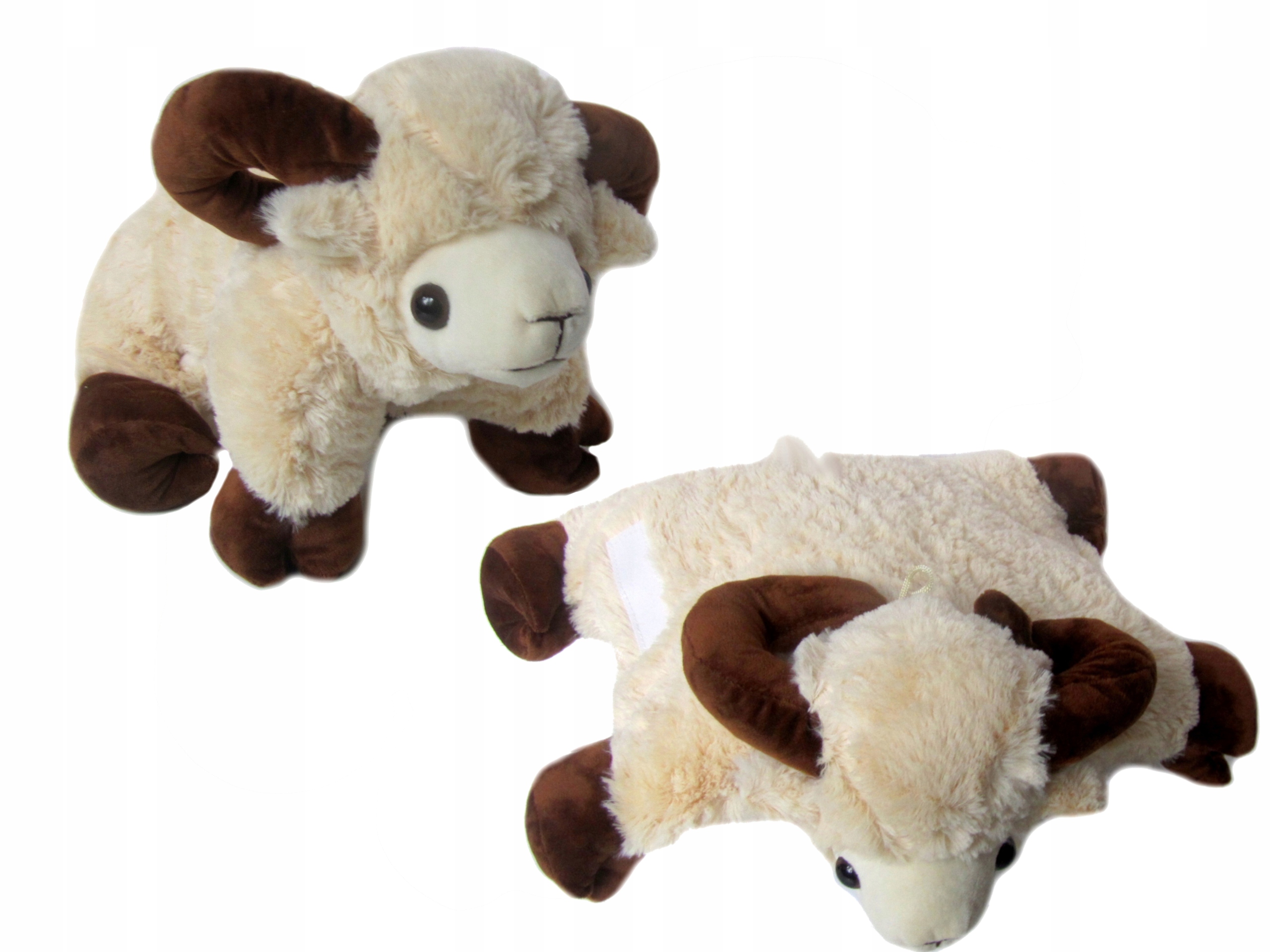 

duży Baran Maskotka pluszowa 2w1 Poduszka do auta