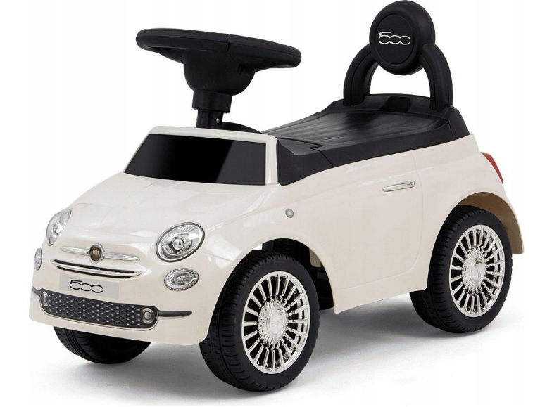 Jeździk Pojazd Auto Fiat 500 Biały Licencjonowany