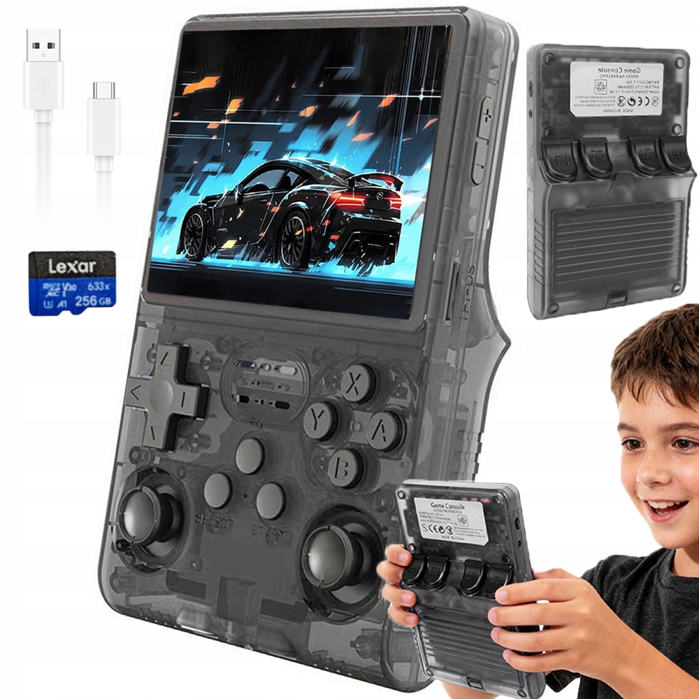 Przenośna Mobilna Konsola Do Gier Retro 30000GRY Linux 256G Czarna