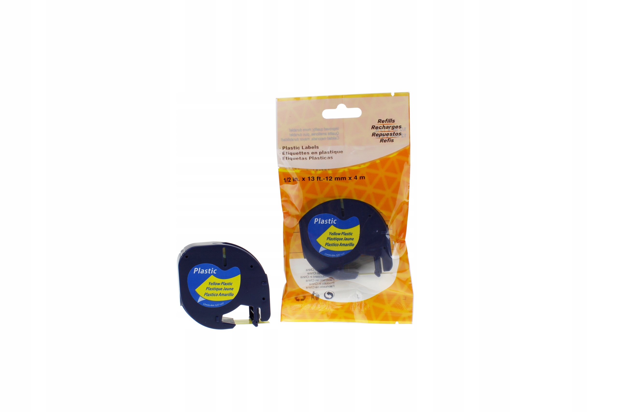 

Taśma do Dymo Letra Tag 59423 12mm 4m żółta Plas