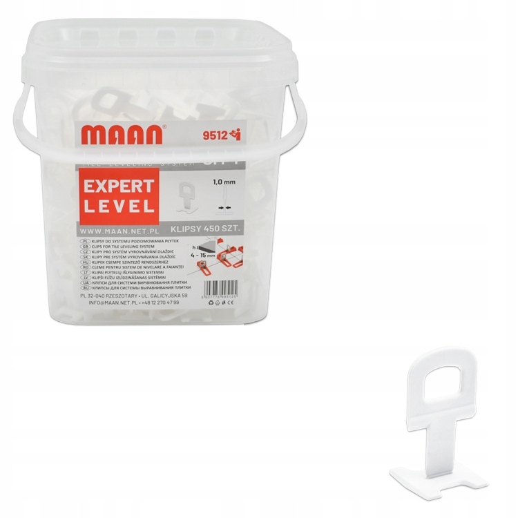 Klipsy na vyrovnávání dlaždic 450 ks Expert Level 4-15 mm spárovací 1 mm
