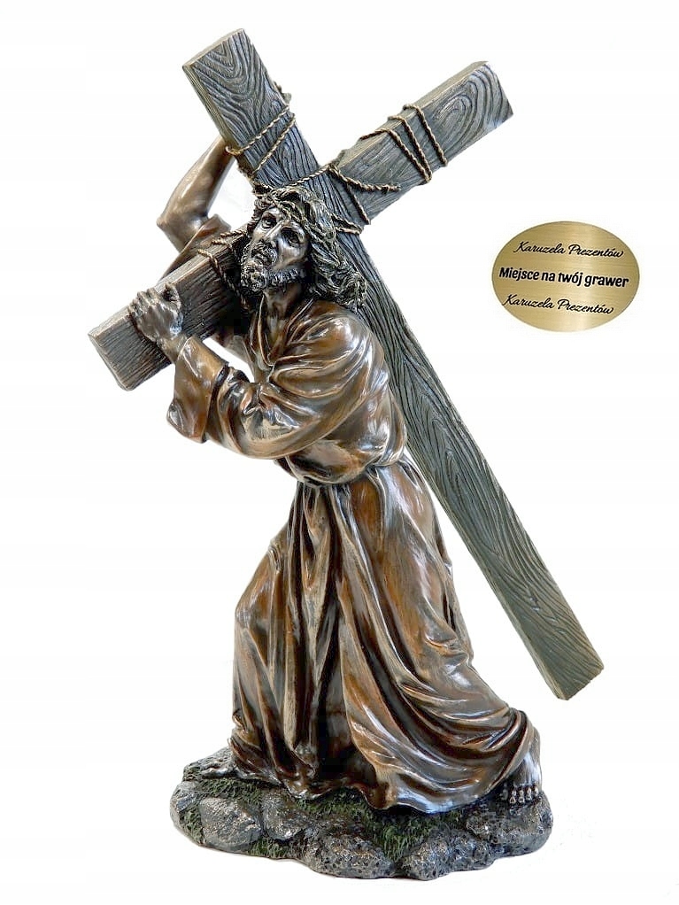 Ježiš Nesúci Kríž Pánovo Utrpenie Veľká noc Figúrka Na Darček Pre Kňaza