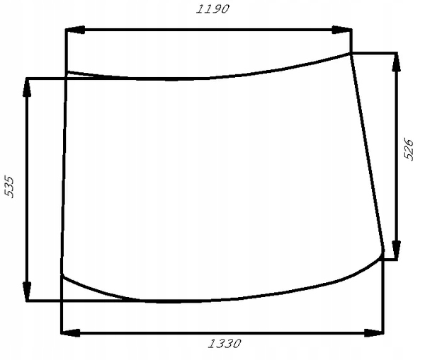 Szyba kabinyprzednia K. 202630FM