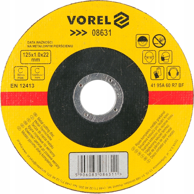 

Tarcza do cięcia metalu 125x1x22 08631 Vorel