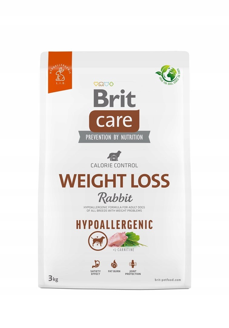 Levně Brit Care Hypoallergenic Adult Weight Loss Rabbit – suché krmivo pro psy – 3