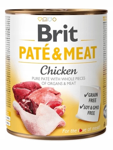 5x Brit Pate&amp;Meat Kuřecí 800g