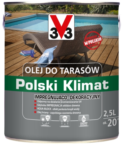 

V33 Olej do tarasów Polski Klimat dąb 2,5L