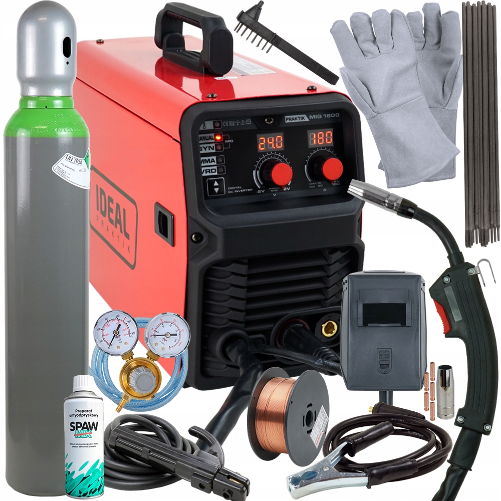

Spawarka 2w1 migomat Mig Mma 180 A Synergia Zestaw