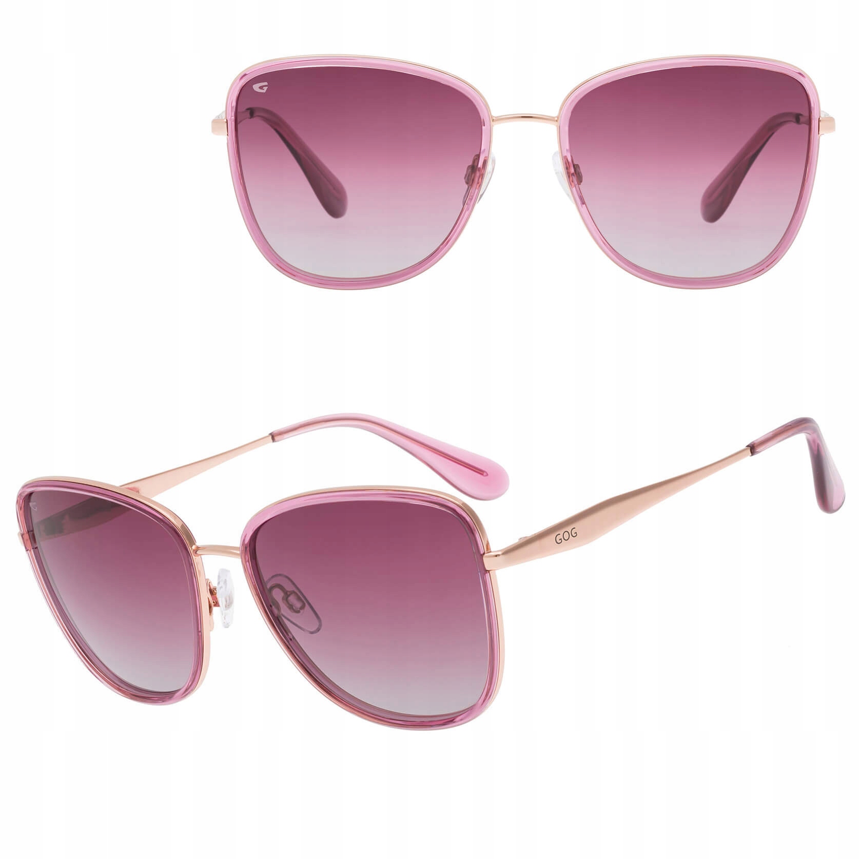 Dámské polarizační sluneční brýle Gog fialová/zlatá/růžová