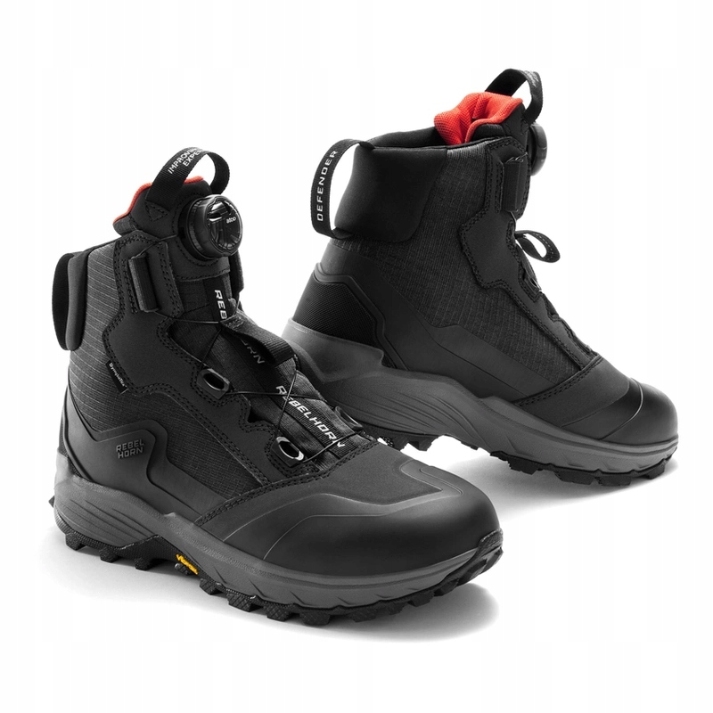Turistické motocyklové topánky Rebelhorn Defender Black čierne Darčeky