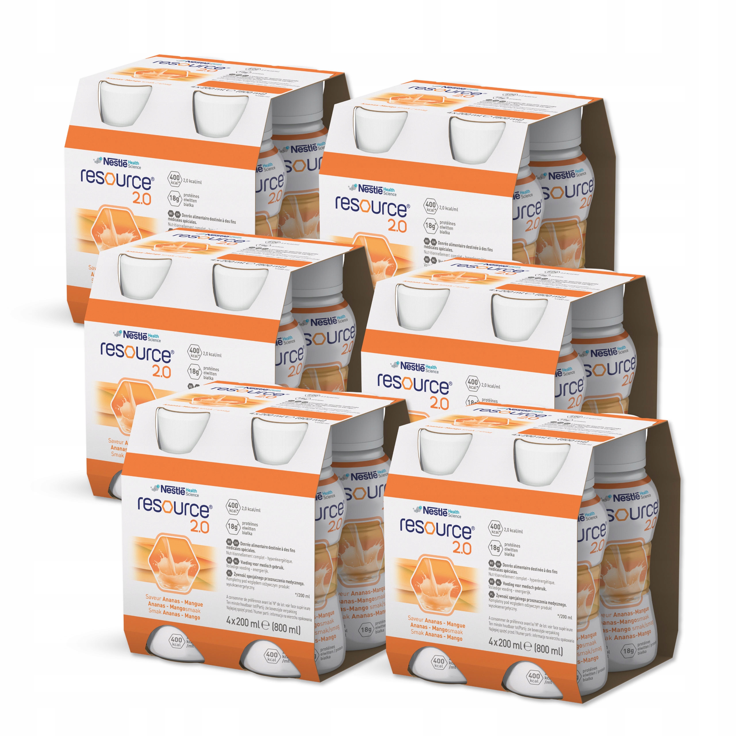 Nestle Resource 2.0 drink Ananas Mango 24 x 200 ml