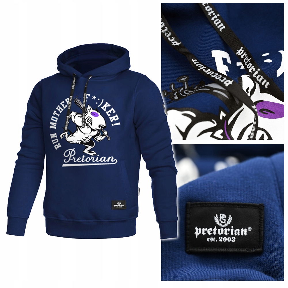

Bluza z Bulterierem z kapturem męska Pretorian r.M