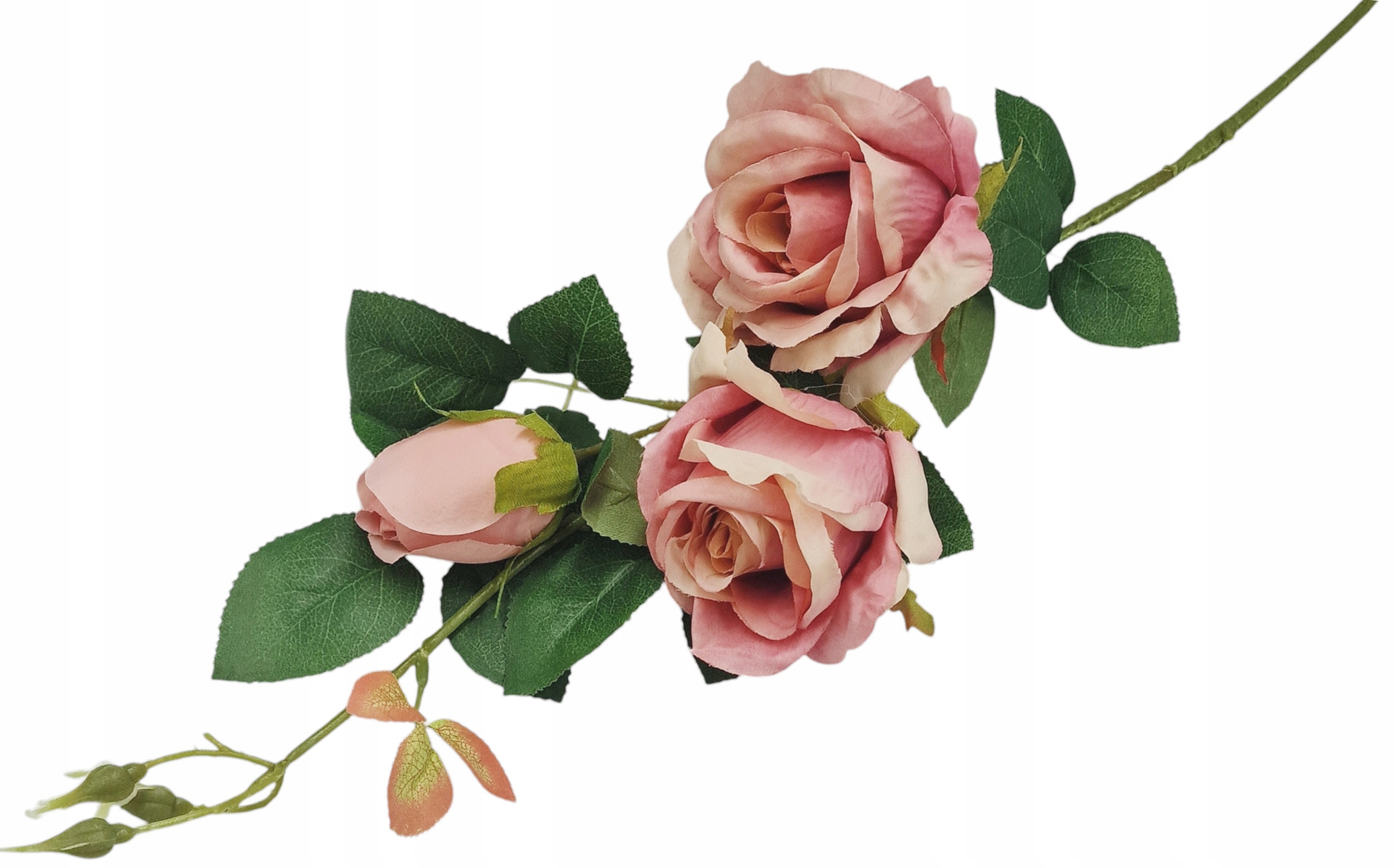 RÓŻA GAŁĄZKA RÓŻY KWIAT PĄK 93 CM RÓŻE RÓŻYCZKI JG1 RÓŻOWA