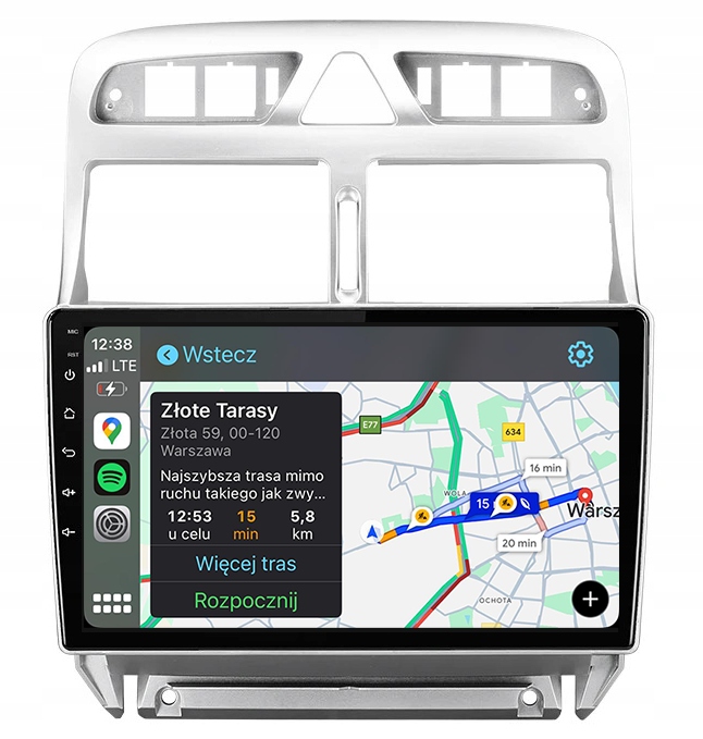 Peugeot 307 2002-2013 Android Carplay Rádio Navigace 8 GB/128 Gb Dsp
