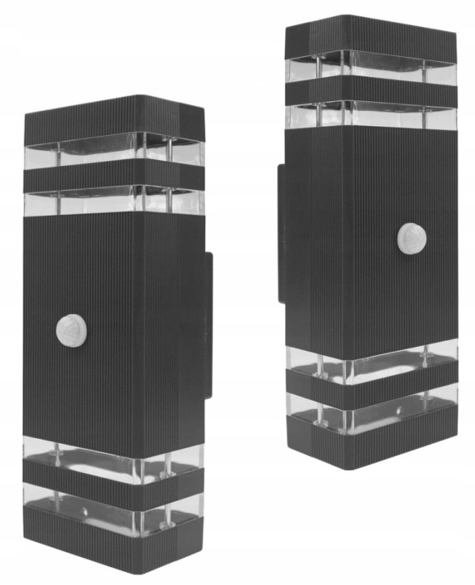 Venkovní Led svítidlo Fasádní svítidlo Pir senzor pohybu 2xGU10 Antracit