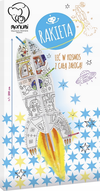 

Kolorowanka-składanka 3D XXL Rakieta Monumi