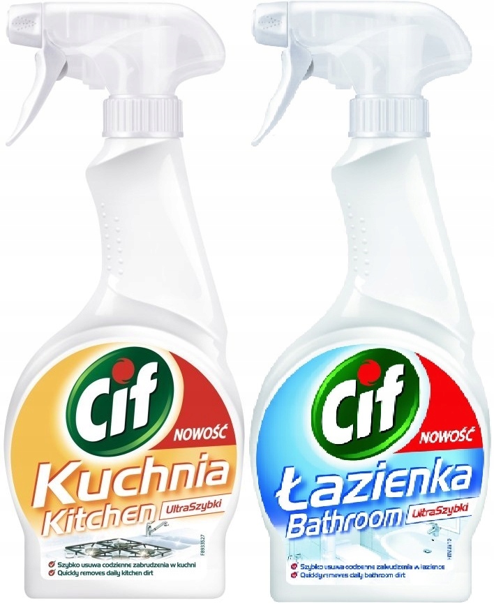

Cif Płyn Zestaw Kuchnia i Łazienka 2x500ml