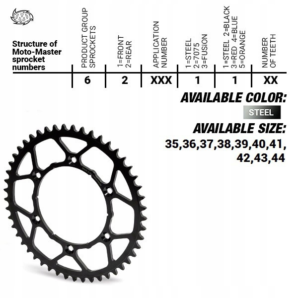 Moto-master Ozubené Koleso Zadné Ultralight 4395 40 (439540) Ktm Sx 50/SX