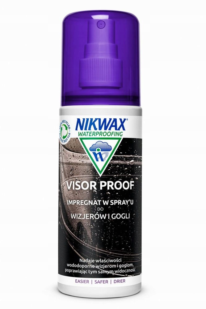Preparat do kasków motocyklowych do szybek niewidzialna wycieraczka Nikwax