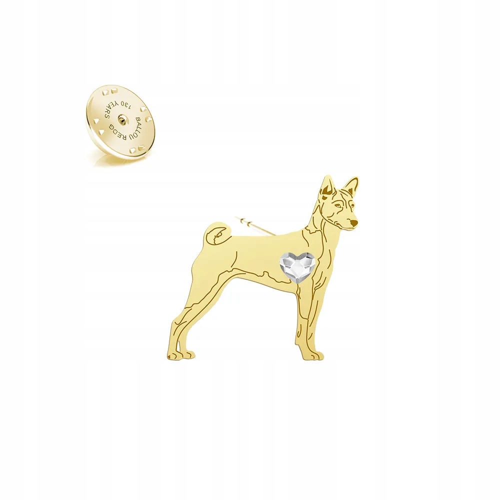 Odznak se psem plemene Basenji 925 Pin Šperky Dárek Dedikace Bonus