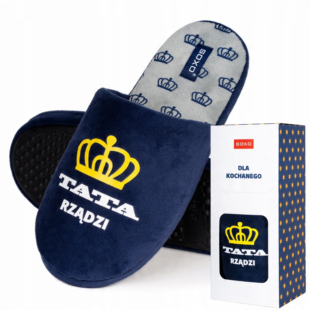 

Kapcie Męskie Soxo Ciepłe Papcie Dla Taty Prezent
