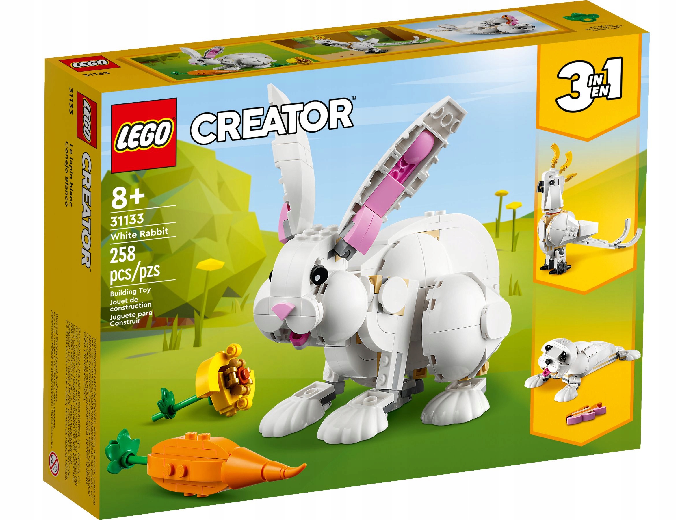 Lego 31133 Creator 3v1 Bílý králík Nové Stavebnice