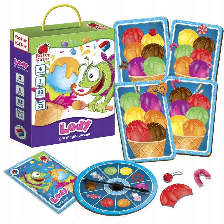 ROTER KAFER GRA MAGNETYCZNA EDUKKACYJNA LODY
