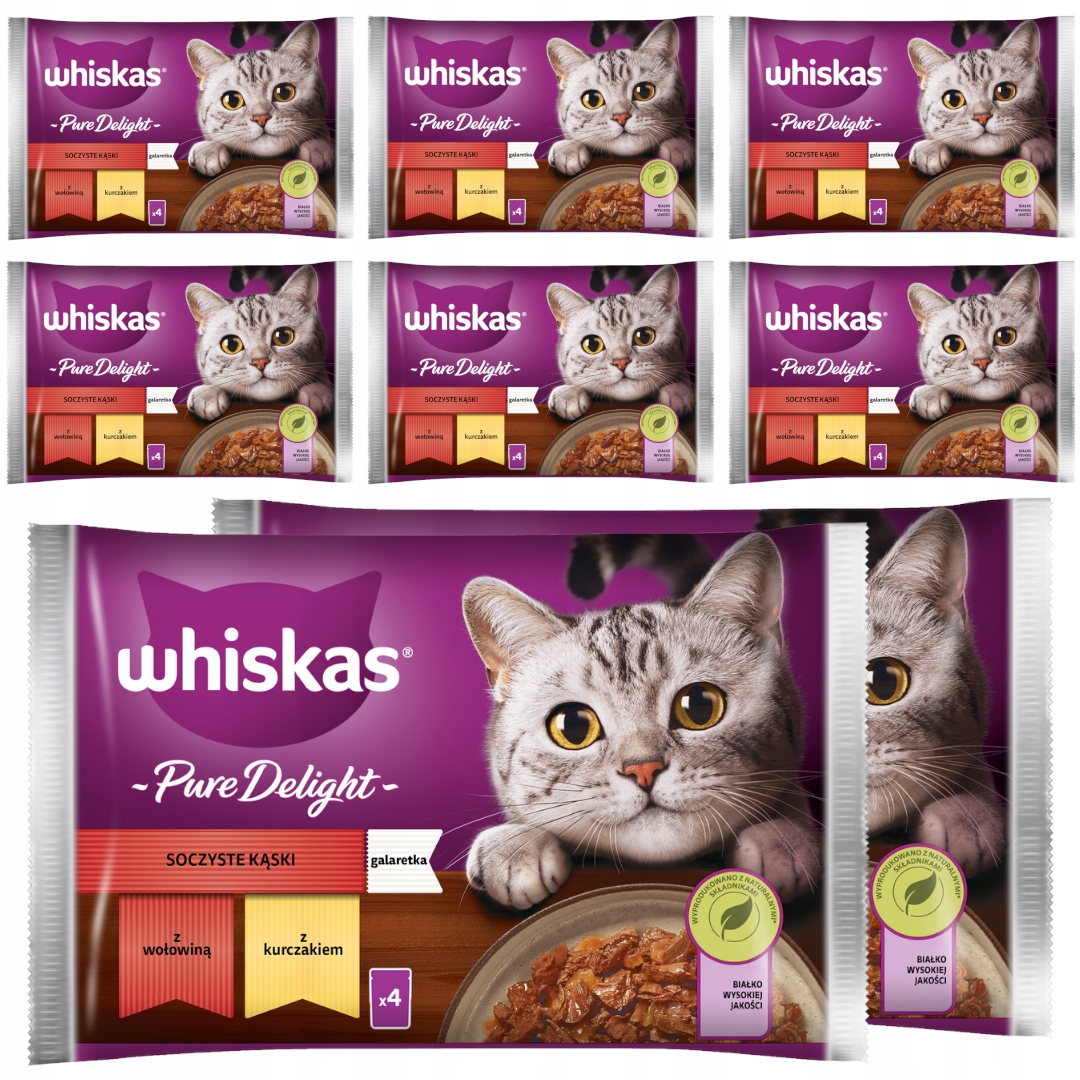 Levně Whiskas Adult Šťavnaté Kousky Želé 32x85 g