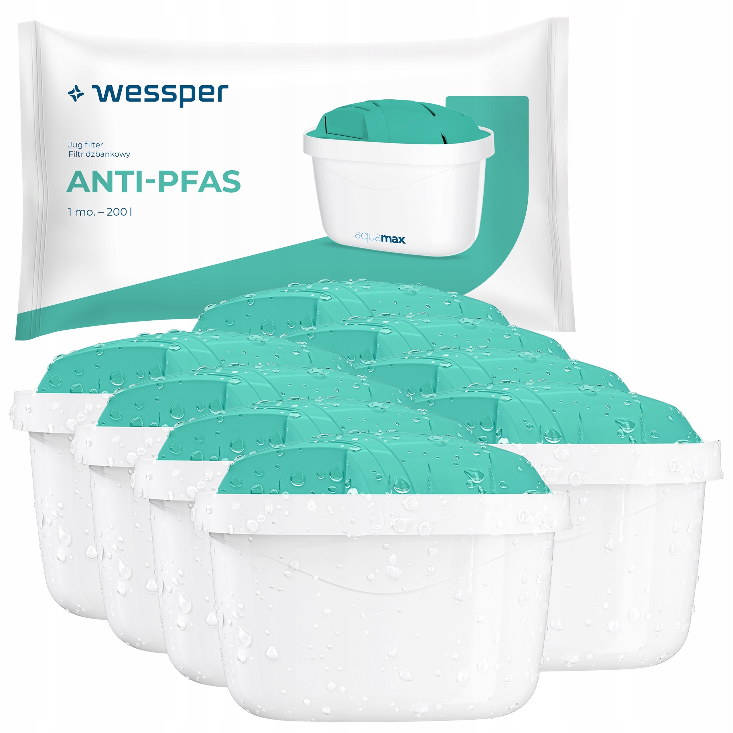 Filtr do konvice Wessper aquamax Anti-pfas filtr vody redukuje Pfas 8 ks