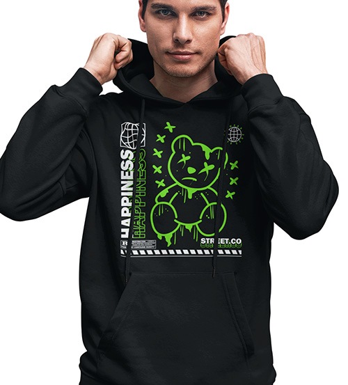 Mikina s kapucí Streetco Medvídek vel. S