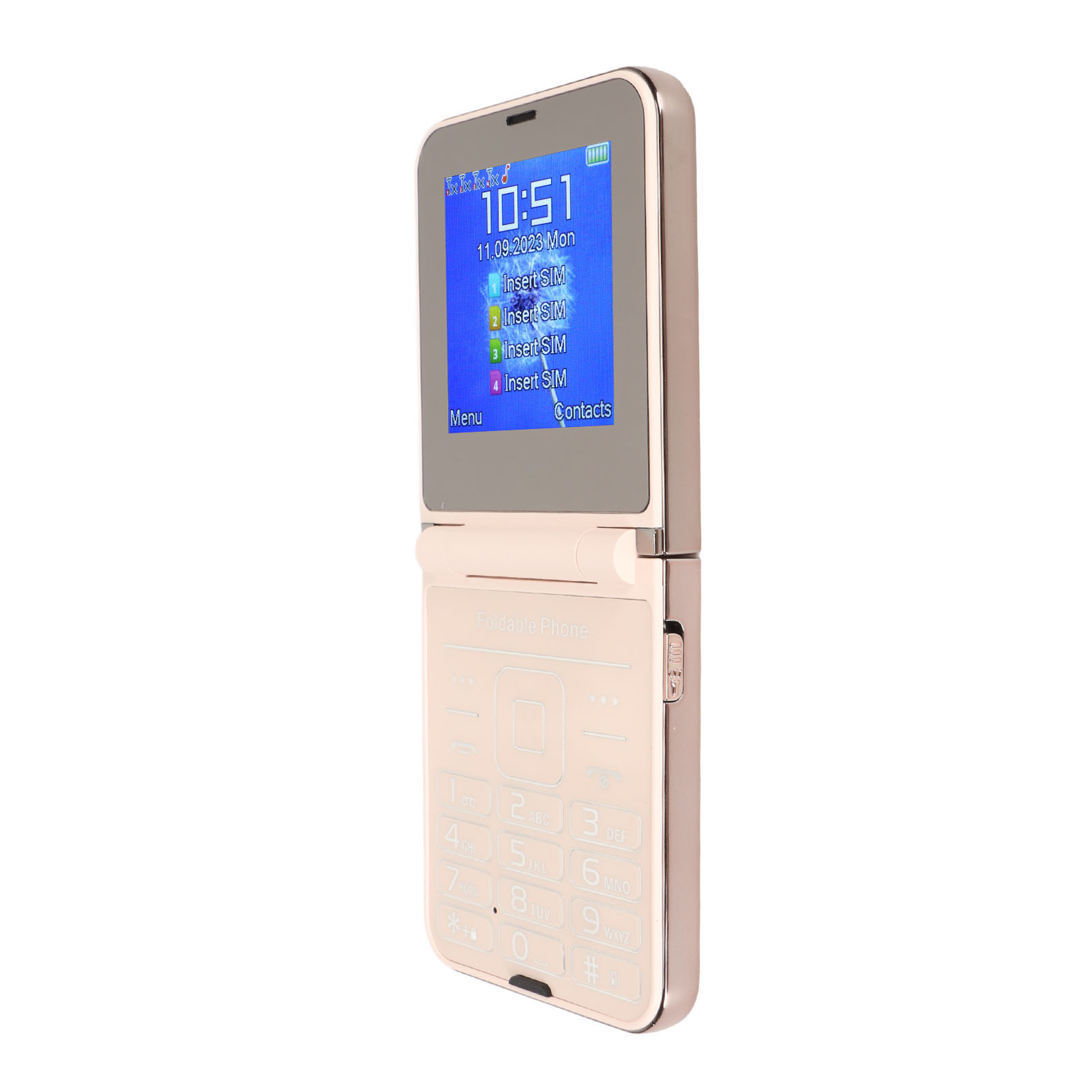 Flip 2G Telefon 2,6 cala Senior Cell Chone 2 Screen 1.3MP 4 karty SIM 1M