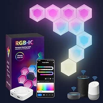 Šesťhranné Led Wifi Nástenné Panely 10 Kusov Rgb Ozdobné