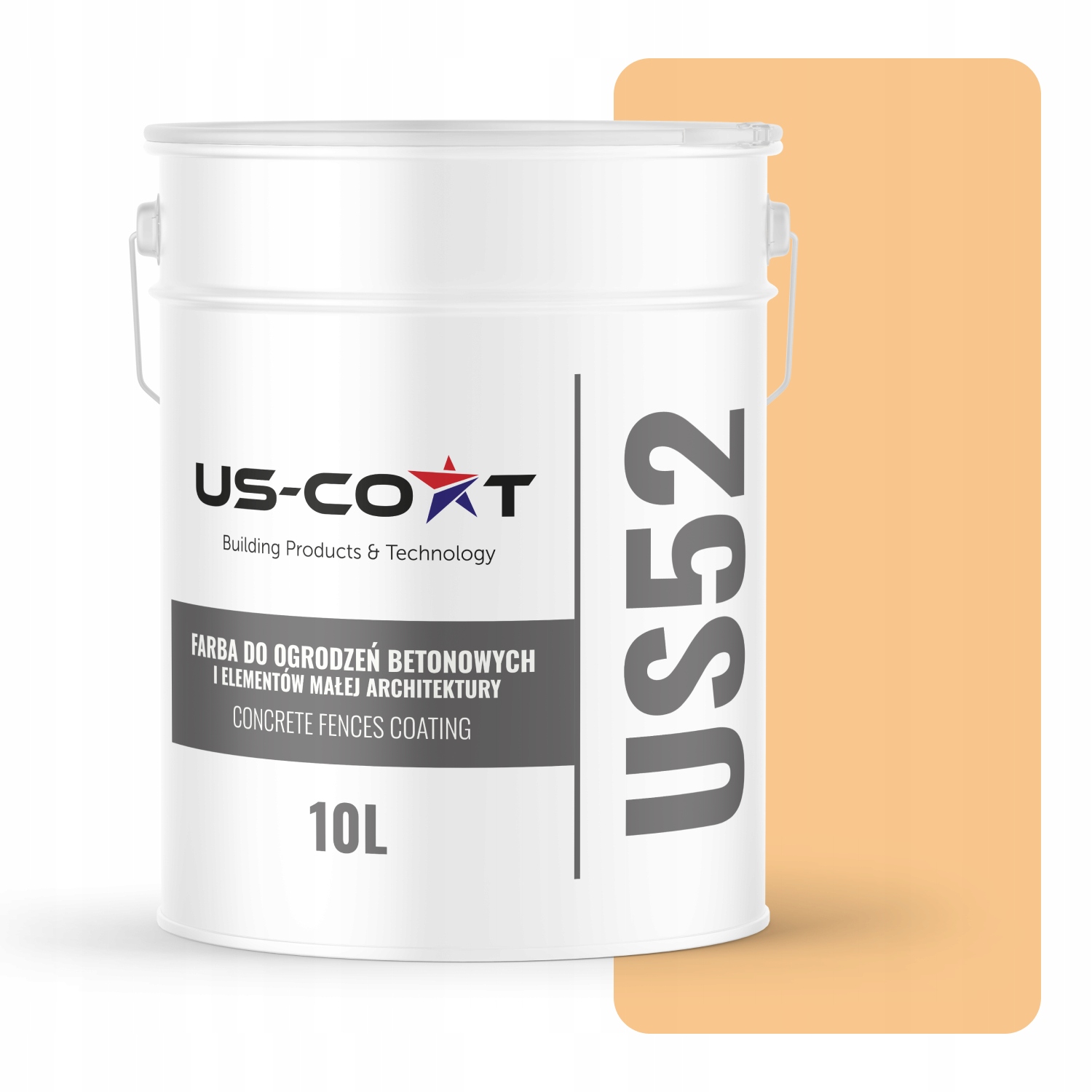 Farba Na Betón, Ploty, Brány, Vonkajšia Strana 10 L, Oranžová Farba, Svetlá F764