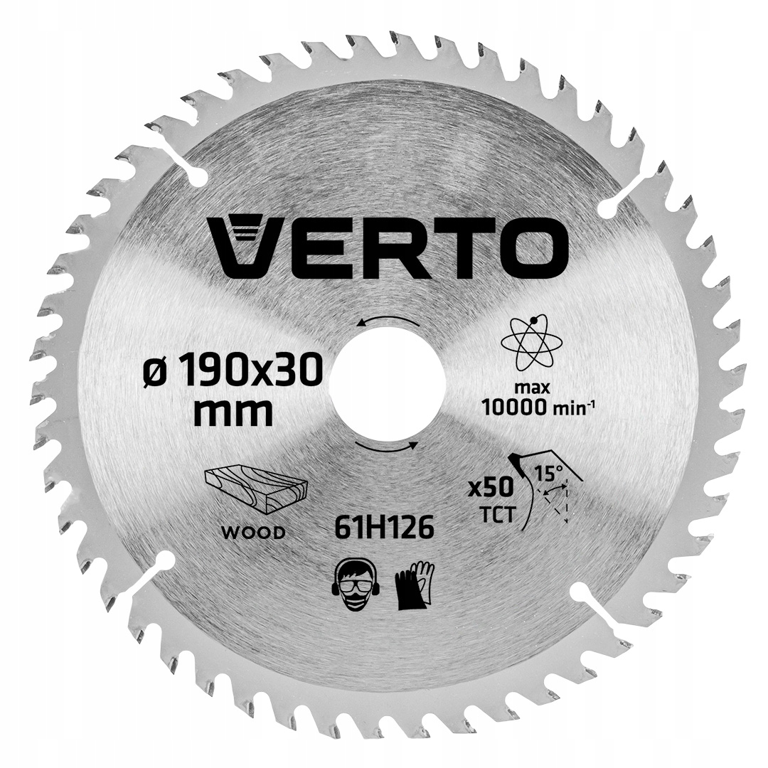 

Tarcza do pilarki 190x30mm, 50 zębów, Verto 61H126