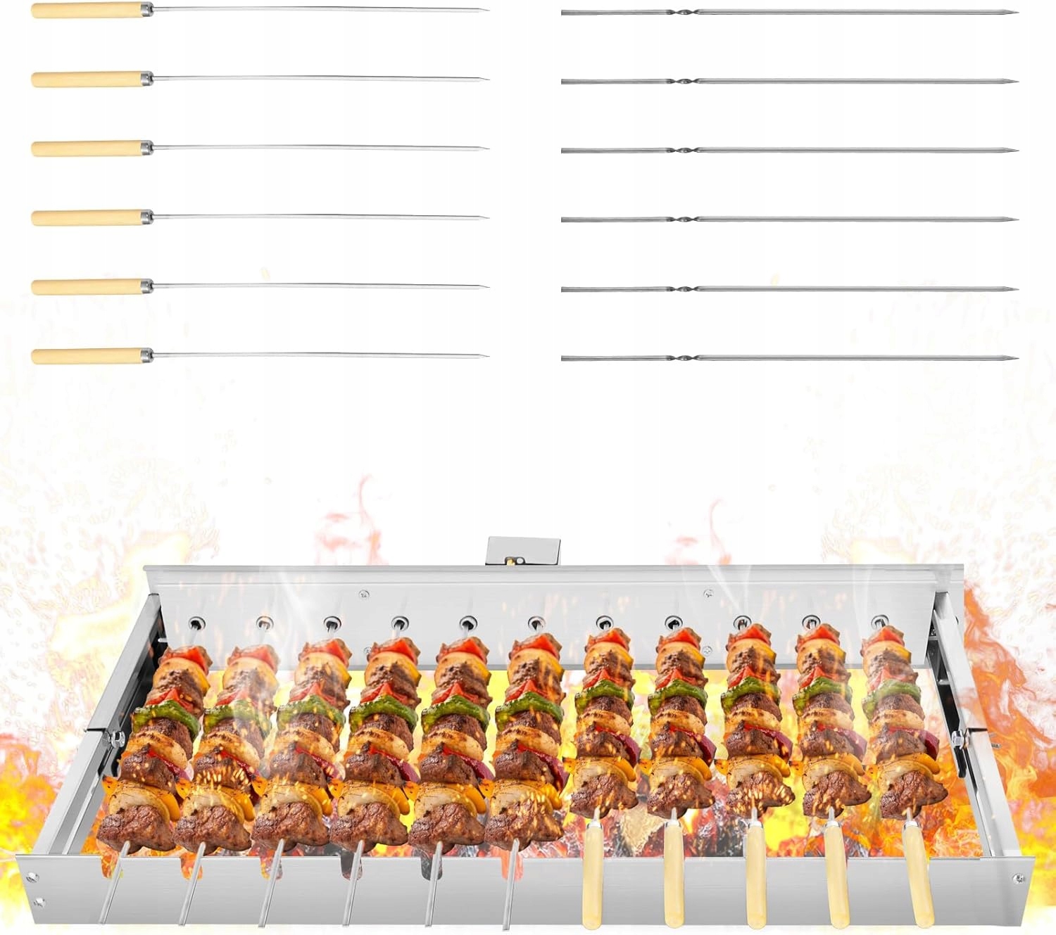 Špízové Špízy Stojan Na Grilování Masa Špízů Gril Bbq