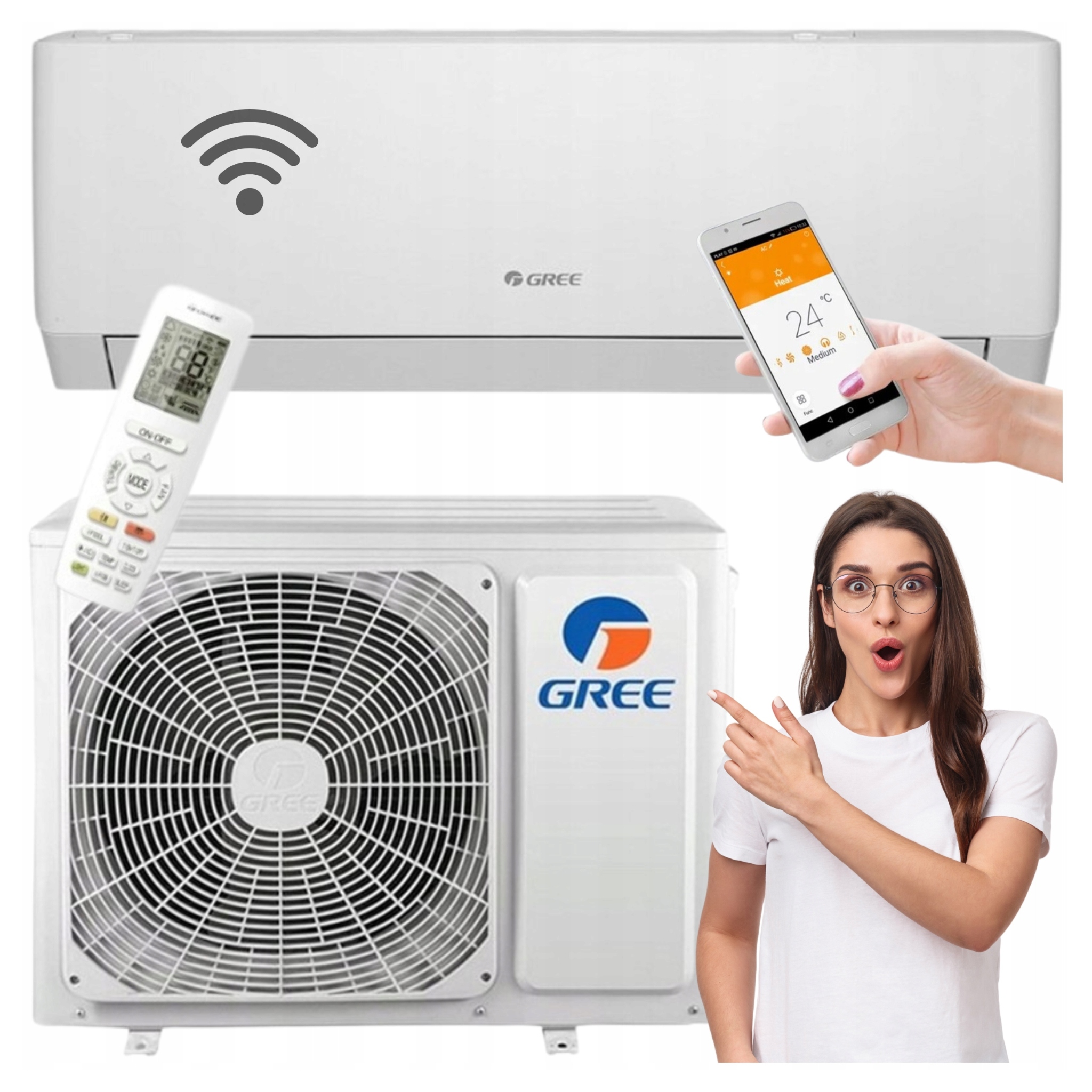 Nástěnný klimatizátor Gree Pular 4,6 kW WiFi 50 m2 Klimatizace Do Domu