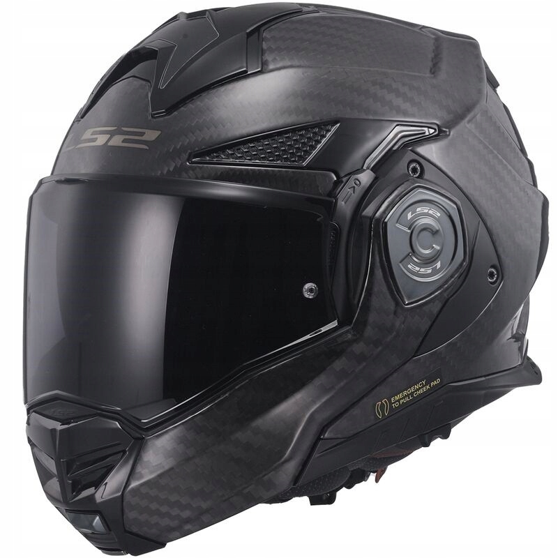 LS2 FF901 Advant X Solid Carbon modulárna čeľusťová prilba s mixom M