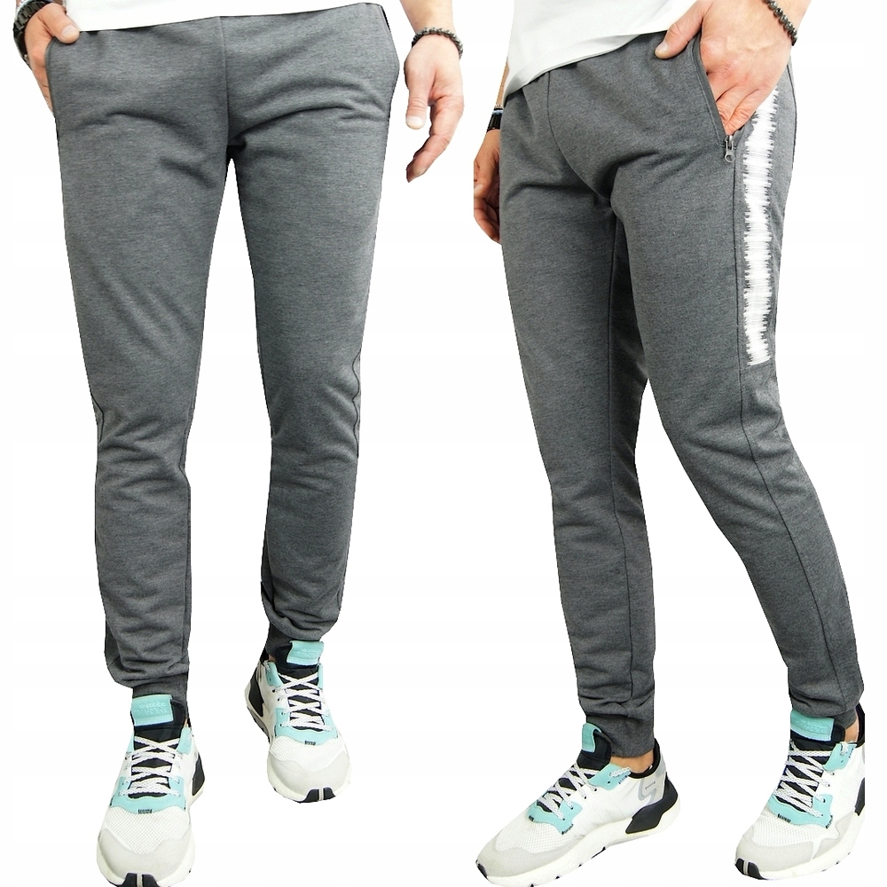 

Męskie Spodnie Dresowe Joggery zamek 101 roz. XL