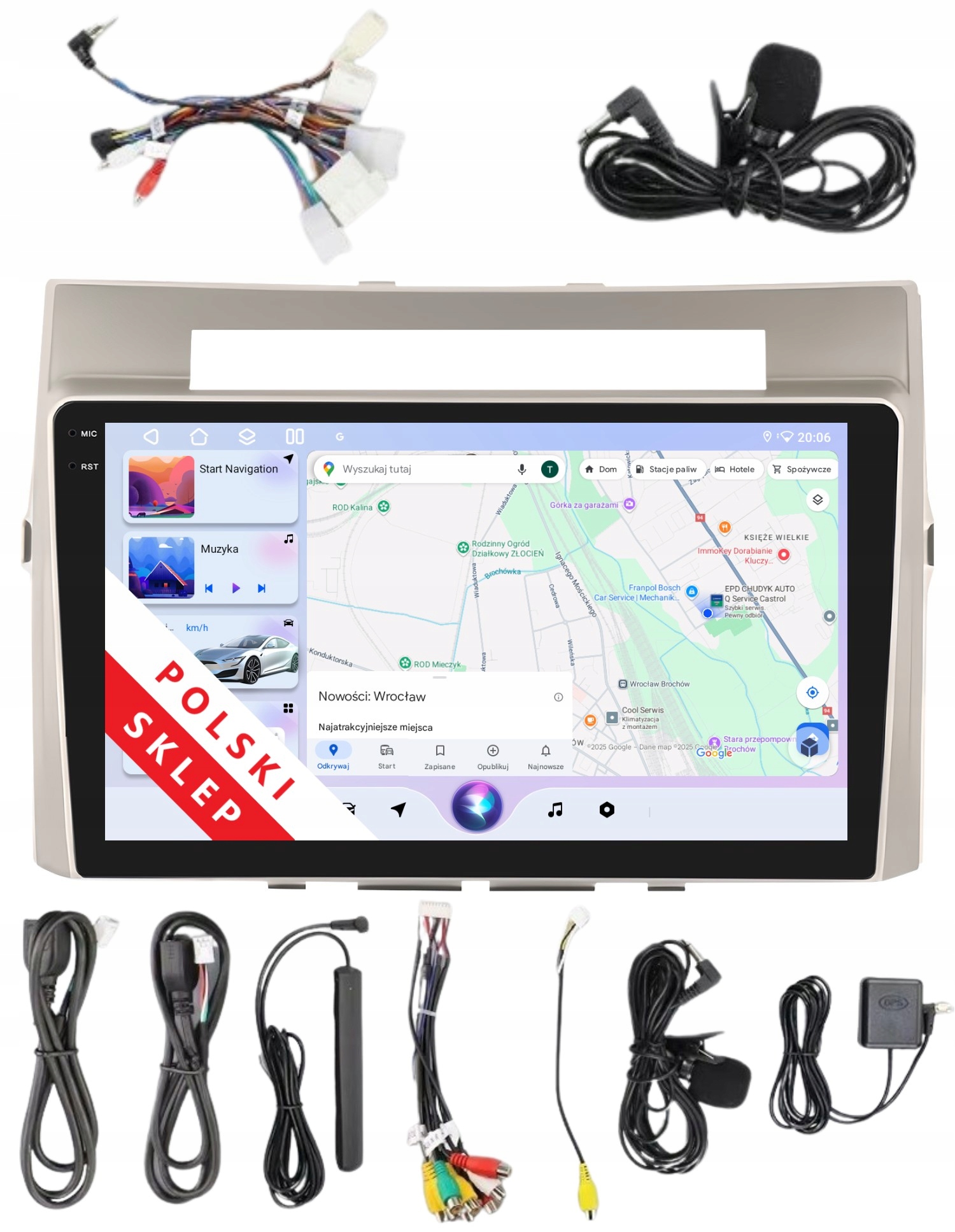 Navigace Rádio 2DIN Android Toyota Corolla Verso AR10 3 Gb Dsp Carplay Lte