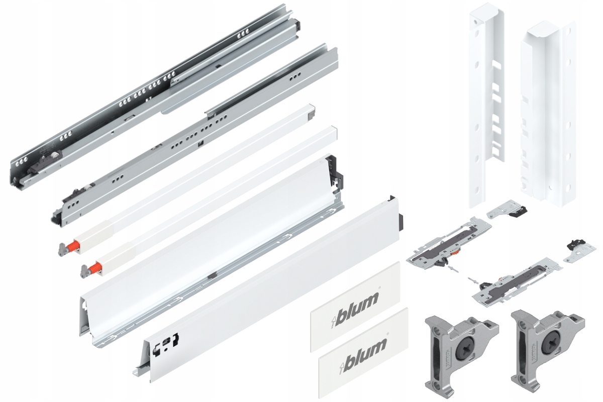 Blum Šuplík 600 zásuvka vysoká Tip-On D bílá