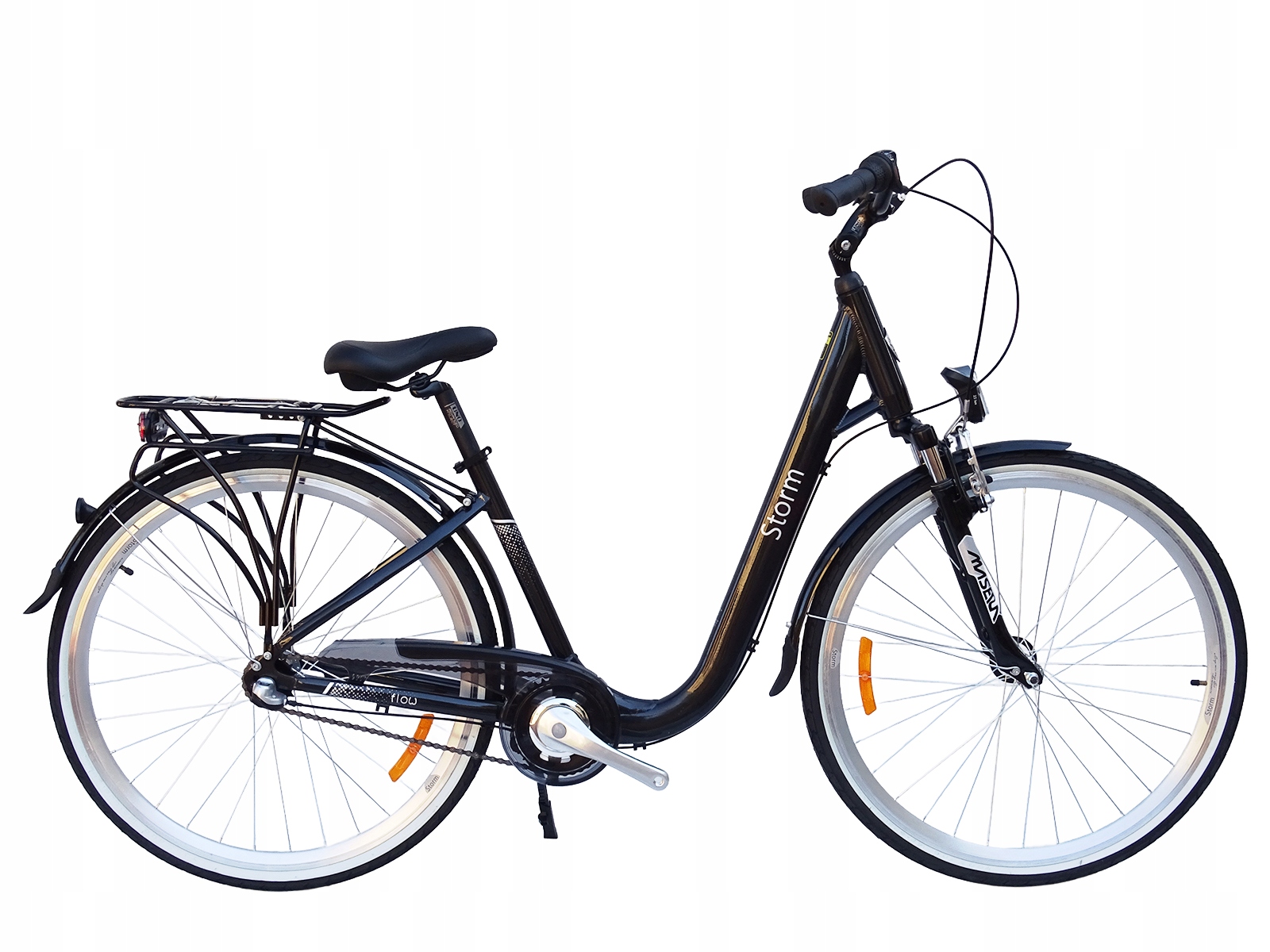 Rower Storm Flow Aluminiowy 28/3 Nexus Amortyzowany Obniżona Rama Czarny 1