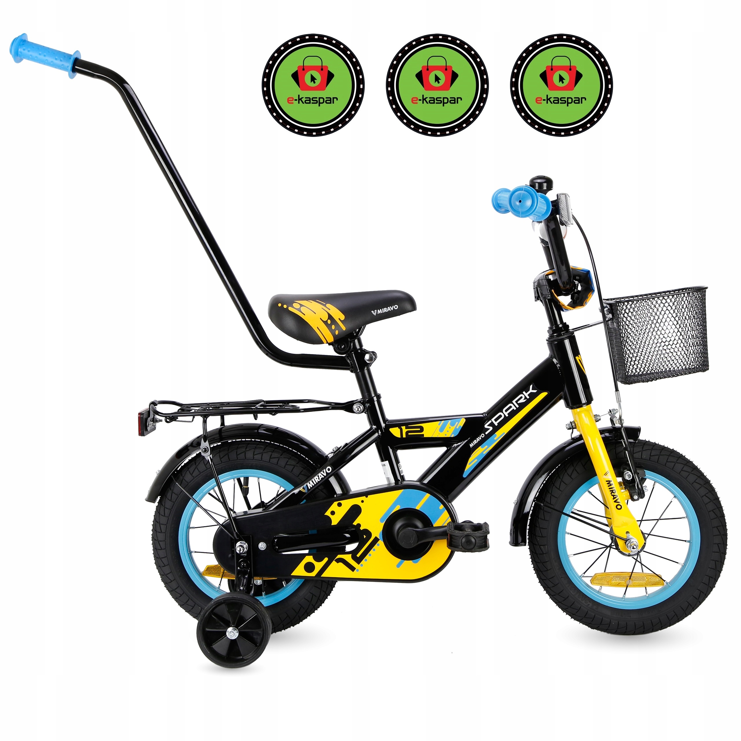 Dětské Kolo 12 Palců Kolo Pro Chlapce Košík A Vodítko Dárek