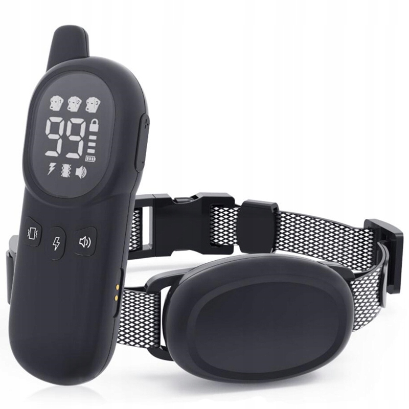 Levně Elektrický Protištěkací Výcvikový Obojek Pro Psa 800M Pilot Černý