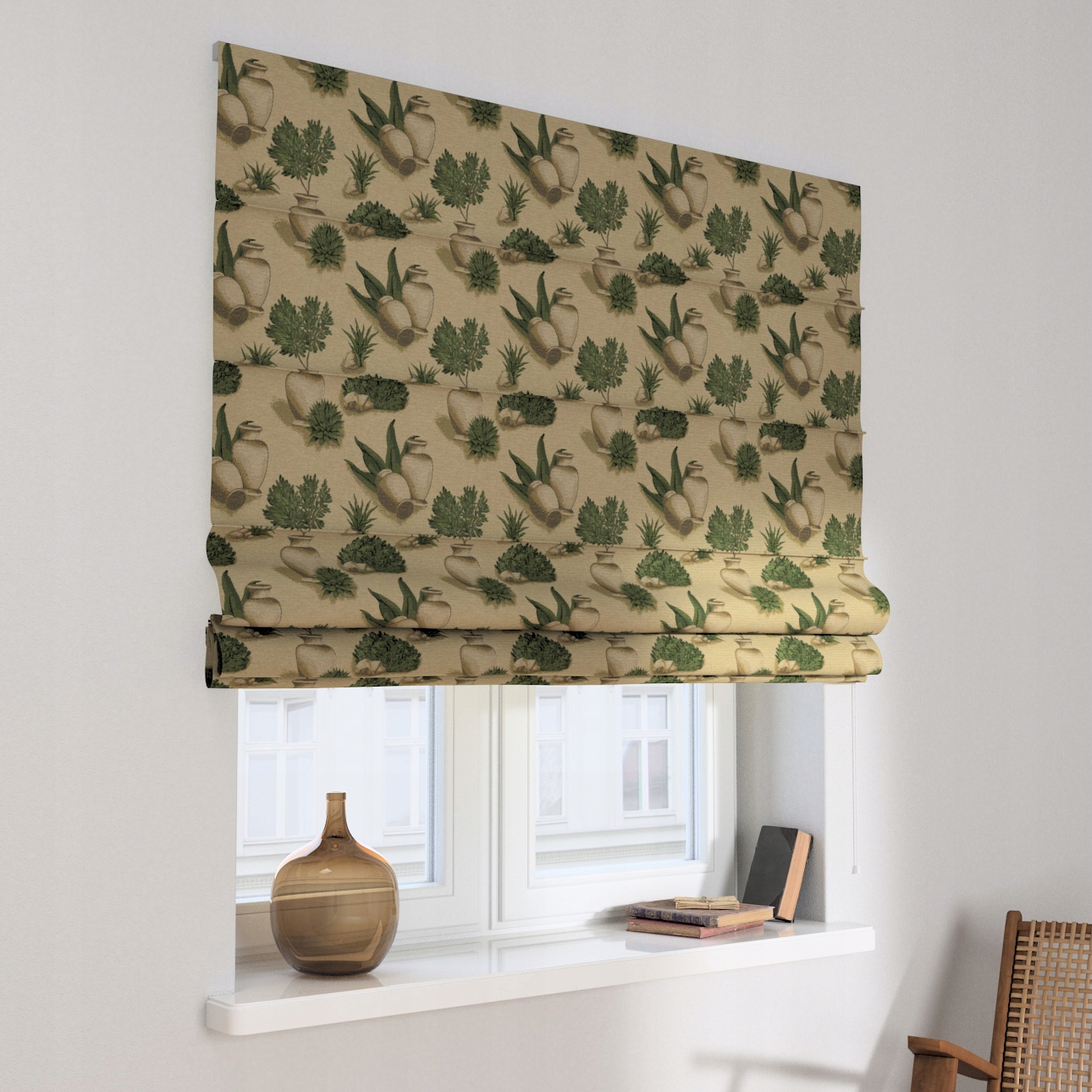 Hotová římská roleta Capri 180x180 cm zelená